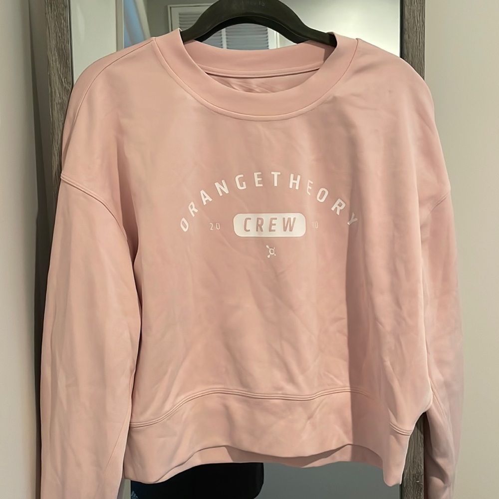 Lululemon x Orangetheory oversized pink crew neck